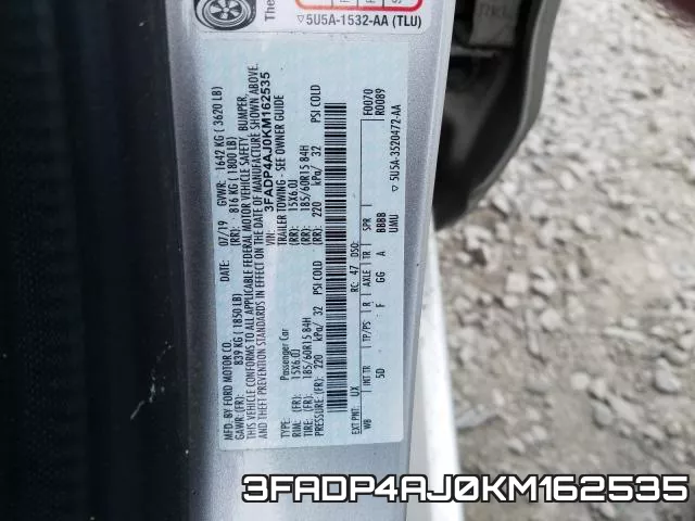 3FADP4AJ0KM162535 фото 2