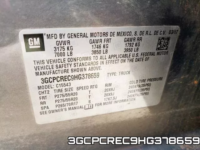 3GCPCREC9HG378659 фото 2