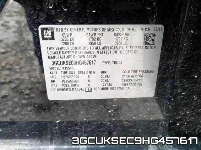 3GCUKSEC9HG457617 фото 2