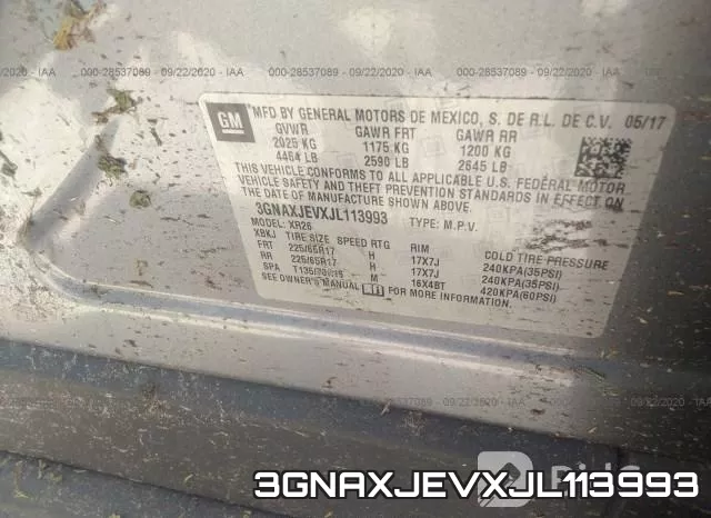 3GNAXJEVXJL113993 фото 10