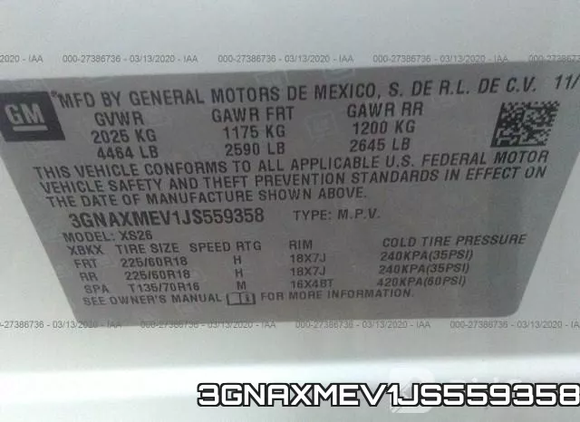 3GNAXMEV1JS559358 фото 10