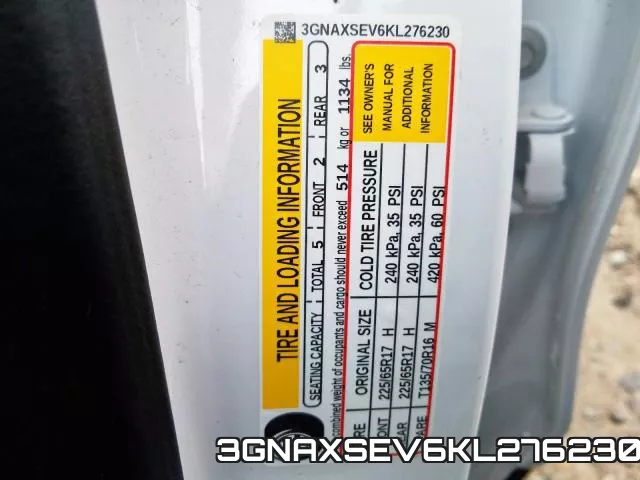 3GNAXSEV6KL276230 фото 2