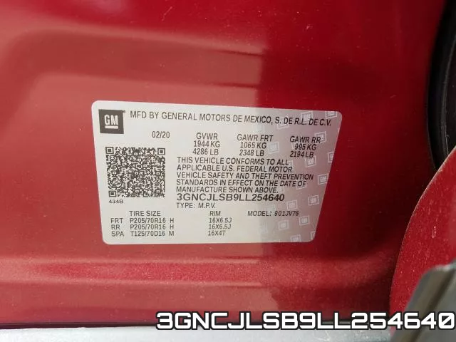 3GNCJLSB9LL254640 фото 2