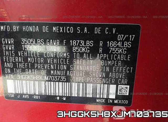 3HGGK5H8XJM703735 фото 10