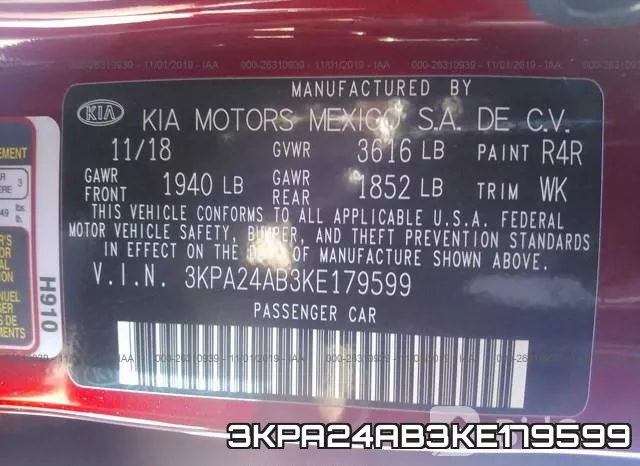 3KPA24AB3KE179599 фото 10
