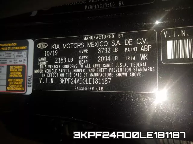 3KPF24AD0LE181187 фото 2