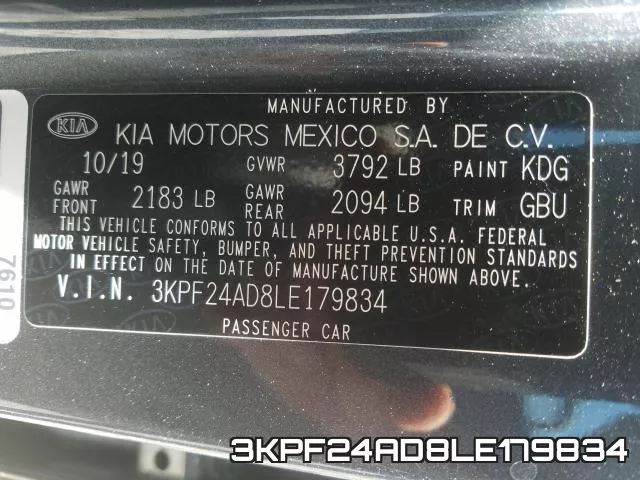 3KPF24AD8LE179834 фото 2