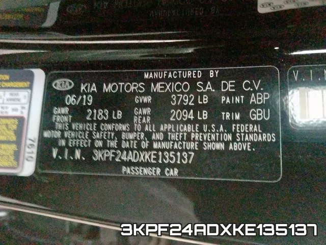 3KPF24ADXKE135137 фото 2