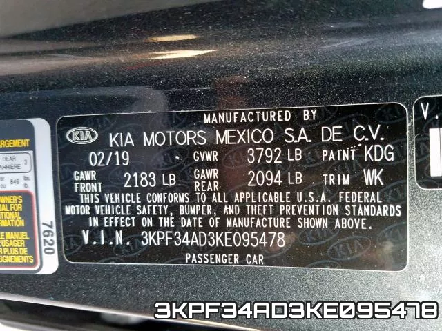 3KPF34AD3KE095478 фото 2
