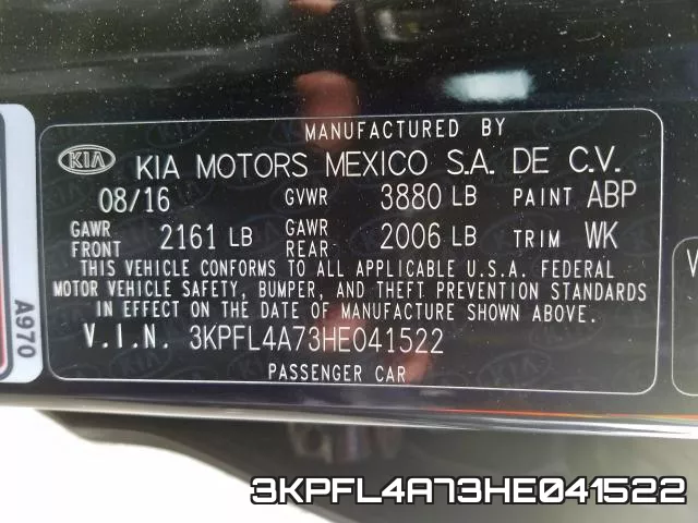 3KPFL4A73HE041522 фото 2