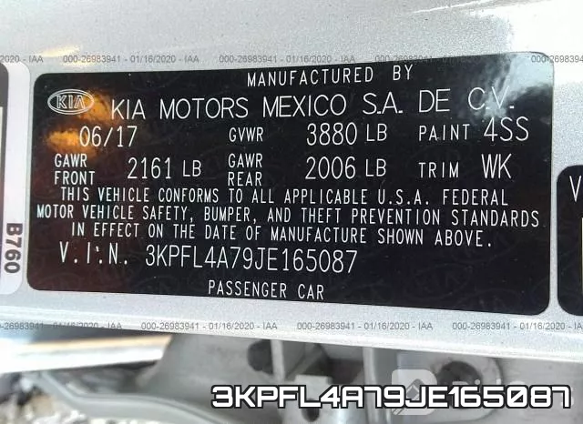 3KPFL4A79JE165087 фото 10