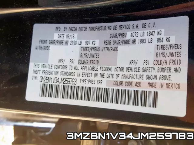 3MZBN1V34JM259783 фото 2