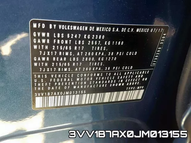 3VV1B7AX0JM013155 фото 2