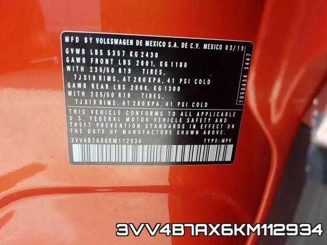 3VV4B7AX6KM112934 фото 2