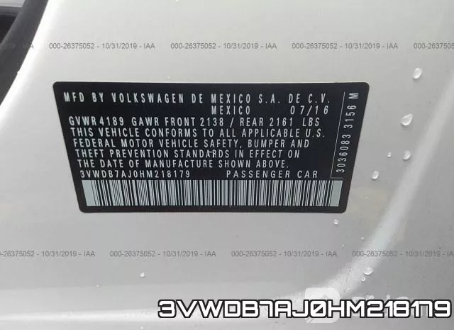 3VWDB7AJ0HM218179 фото 10