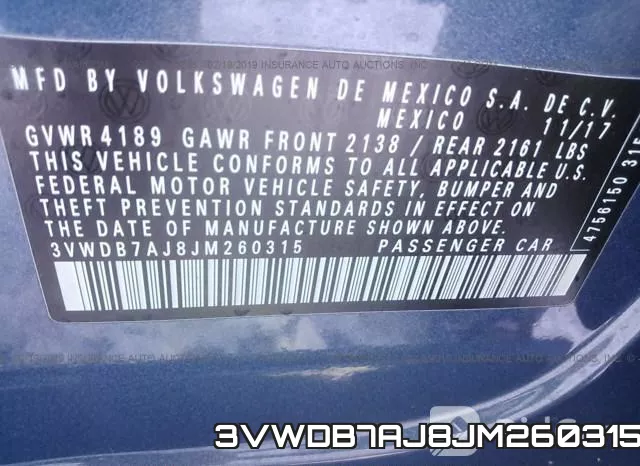 3VWDB7AJ8JM260315 фото 10