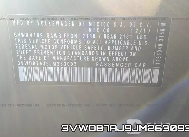 3VWDB7AJ9JM263093 фото 10