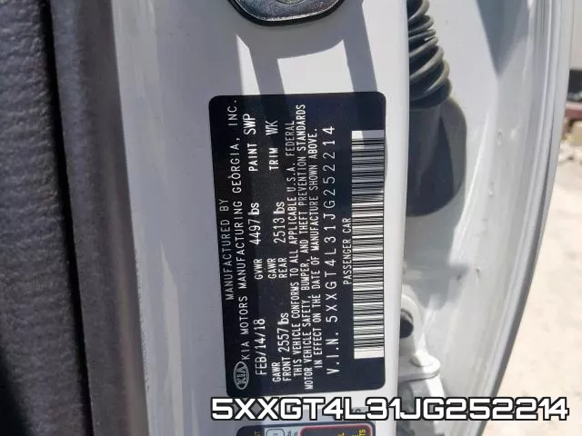 5XXGT4L31JG252214 фото 2