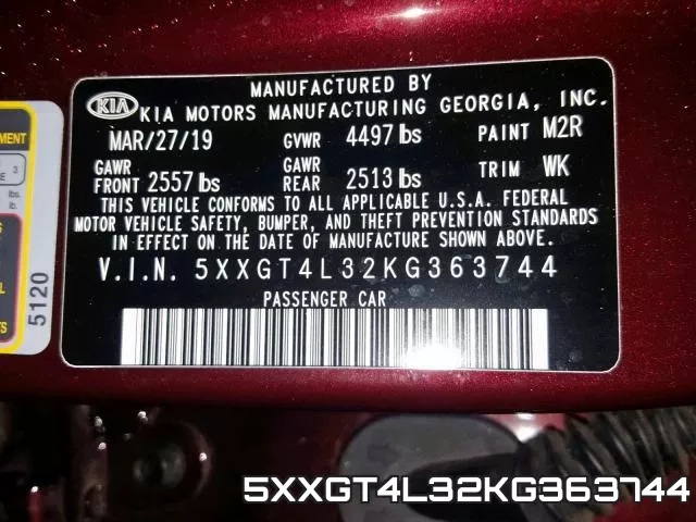 5XXGT4L32KG363744 фото 2