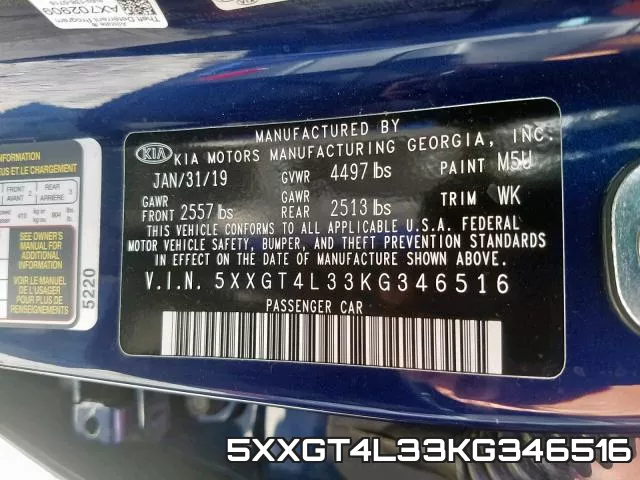 5XXGT4L33KG346516 фото 2