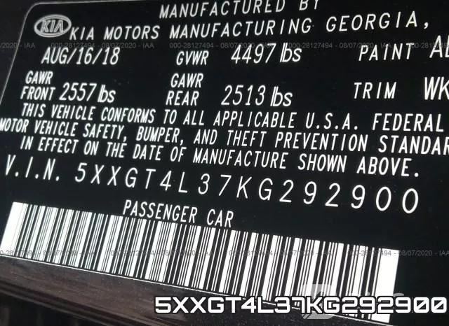 5XXGT4L37KG292900 фото 10