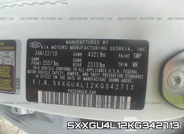 5XXGU4L12KG342713 фото 10