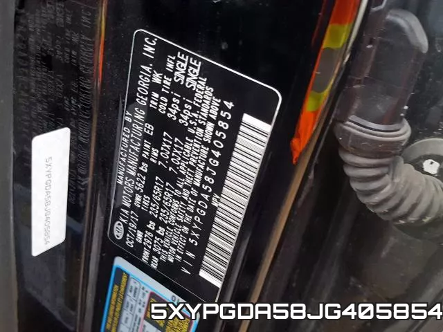 5XYPGDA58JG405854 фото 2