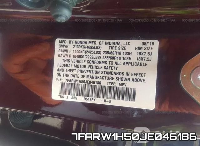 7FARW1H50JE046186 фото 10