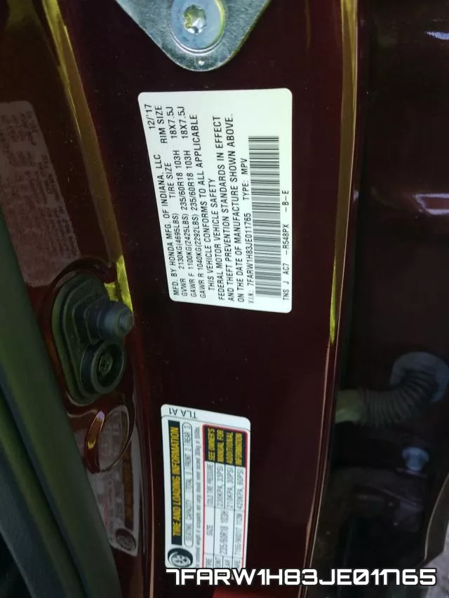 7FARW1H83JE011765 фото 2