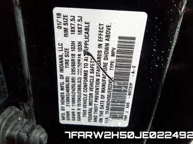 7FARW2H50JE022492 фото 2