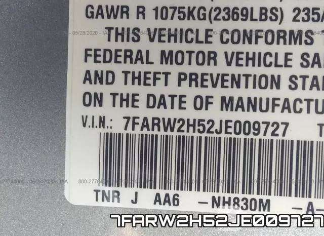 7FARW2H52JE009727 фото 10