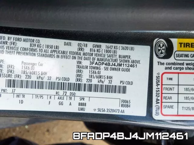 8FADP4BJ4JM112461 фото 2