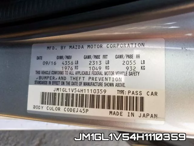 JM1GL1V54H1110359 фото 2