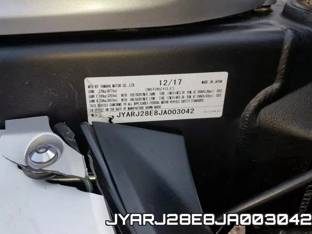 JYARJ28E8JA003042 фото 2