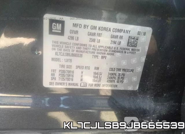 KL7CJLSB9JB665539 фото 10
