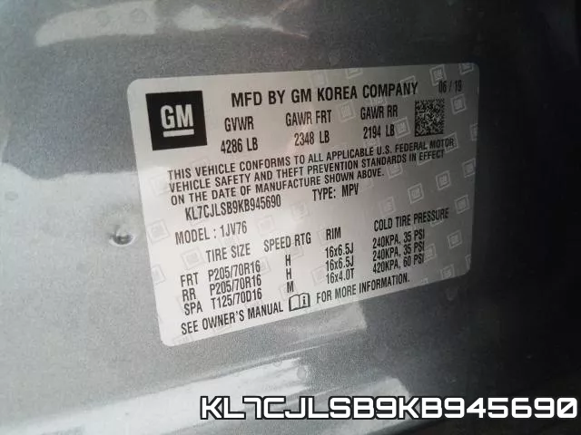 KL7CJLSB9KB945690 фото 2
