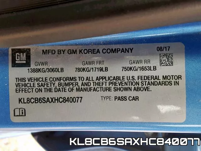KL8CB6SAXHC840077 фото 2