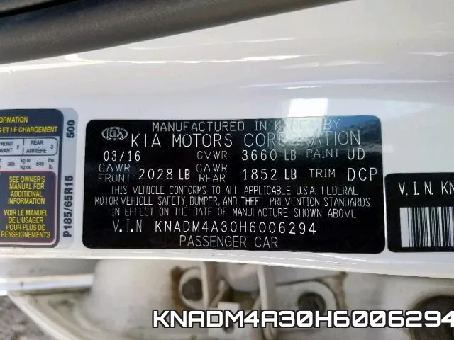 KNADM4A30H6006294 фото 2