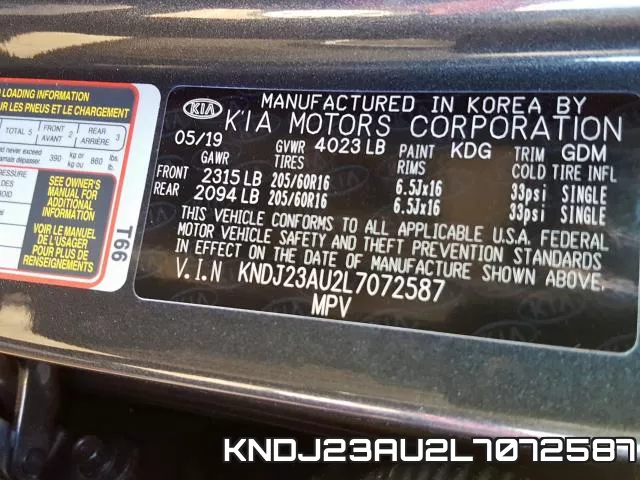 KNDJ23AU2L7072587 фото 2
