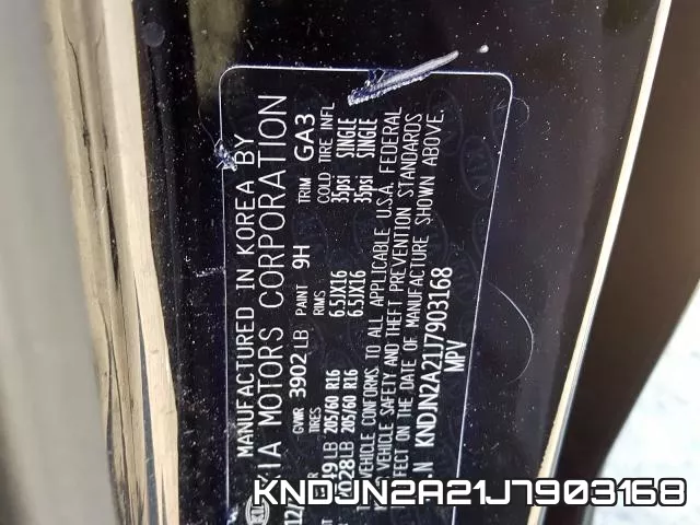 KNDJN2A21J7903168 фото 2
