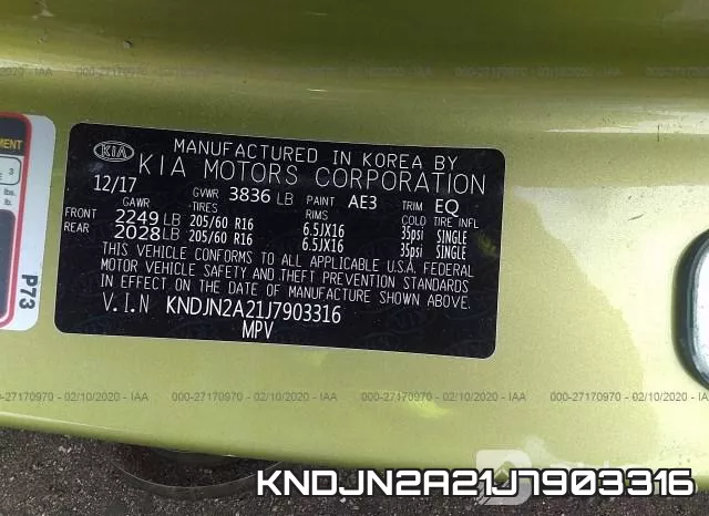KNDJN2A21J7903316 фото 10