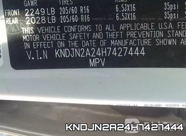KNDJN2A24H7427444 фото 10