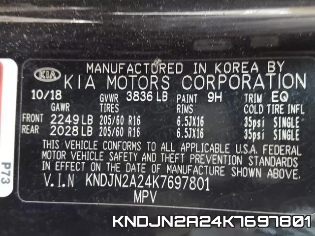 KNDJN2A24K7697801 фото 2