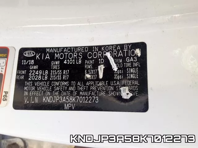 KNDJP3A58K7012273 фото 2