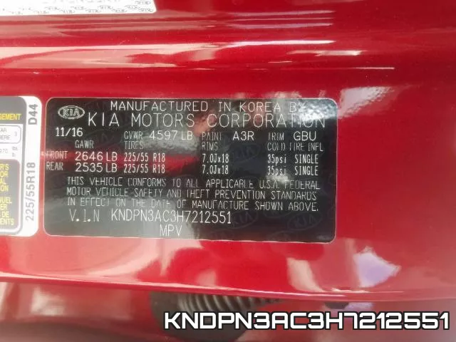 KNDPN3AC3H7212551 фото 2