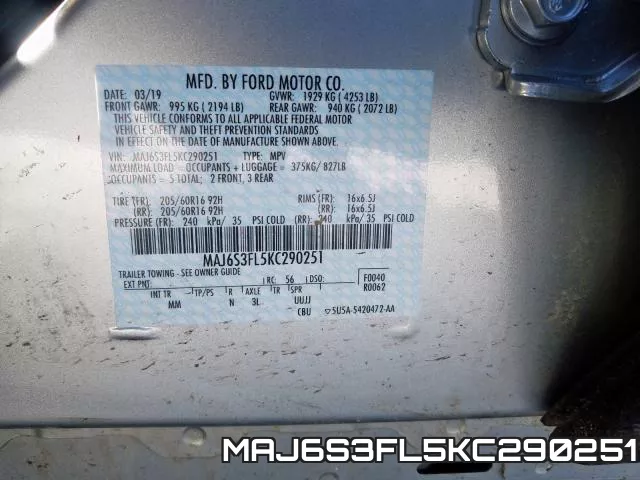 MAJ6S3FL5KC290251 фото 2