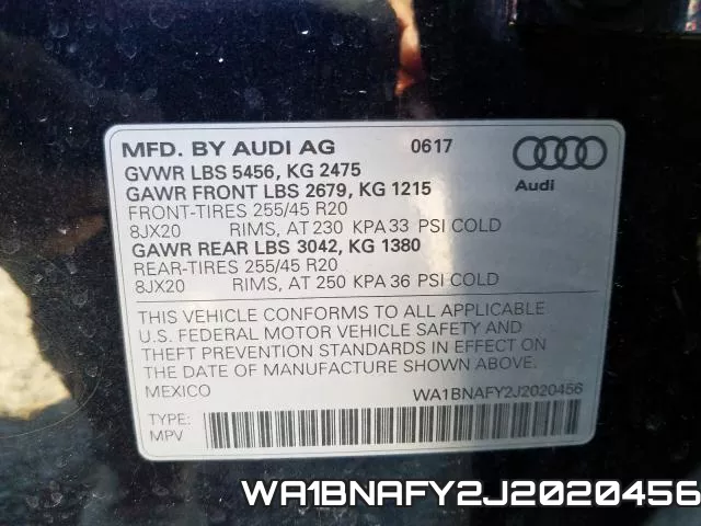 WA1BNAFY2J2020456 фото 2