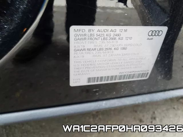 WA1C2AFP0HA093426 фото 2