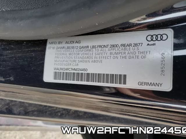 WAUW2AFC7HN024450 фото 2