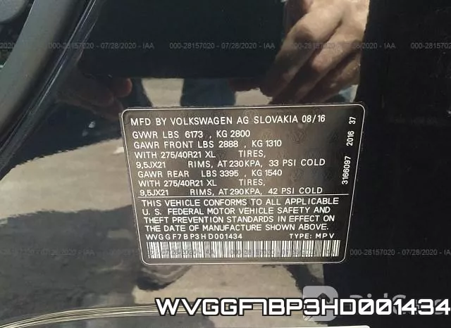 WVGGF7BP3HD001434 фото 10